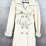 Bebe  Womens Belted Pea Coat S Minimalist Y2K Outerwear Parisian Chic Old Money Photo 0