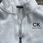 Calvin Klein Performance 1/4 Zip Cropped Pullover White Large Photo 2