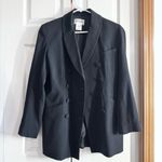 Hugo Buscati  Milano Classic Double-Breasted Black Women's Blazer 100% Wool Photo 0