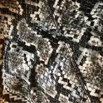 Penelope Ann Faux Leather Snakeskin Shoulder Bag, Black, Gray, White, Silver Black Photo 2