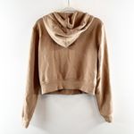 Alo Yoga Alo Routine Full Zip Cropped Hoodie Sweatshirt Toasted Almond Brown XS Photo 2