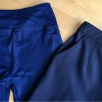 Jockey Wide Leg, Yoga, Crop Capri Stretch Legging, Navy Blue, Size S Blue Photo 5