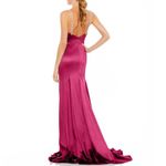 Mac Duggal 12428 Charmeuse Rhinestone Strap Trumpet Gown in Hot Pink Size 4 NWT Photo 3
