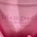 Life is Good Vintage Pink Daisy Graphic T-Shirt Women's Small Cute Adorable Photo 2