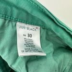 Just Black  size 30‎ green skinny jeans made in usa cotton blend Photo 5