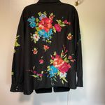 Laura Ashley   70%Silk 30% linen Floral Black Shirt for women’s Photo 2