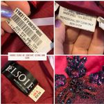 BELSOIE RED & BLACK STRAPLESS MERMAID STYLE SATIN BEADED GOWN (6) Photo 11