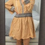 ZARA Linen Blend Embroidered Dress Photo 0