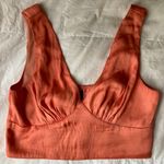 Lulus coral silk top Photo 2