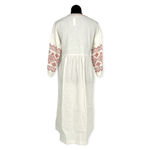 Madewell | NWT | XS | Embroidered Sleeve Linen Blend Popover Midi Dress Photo 7