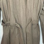 Calvin Klein  womens size 4 pea coat small wool blend tan tie hooded business pr Photo 4