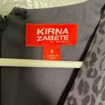 Kirna Zabete at Target Faux Wrap Dress Gray Animal Print Size 6 Photo 5