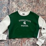 Hype and Vice NWT Michigan State Rookie Sweater Pullover Raglan Fleece Cropped Green Size XS Photo 11