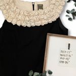 Rosette 𝅺TAYLOR Black Dress with Contrast  neckline Photo 1