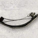 Vintage Ornate Silver Metal Rhinestones Large Hair Barrette Clip Photo 3