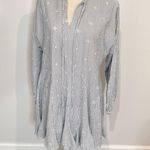 ASOS  White and Blue Eyelet Flared Dress Size 4 SKU#C24315 Photo 1