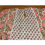 Rachel Zoe  Kimono Sleeve Floral Boho Hippie‎ Crochet Hem Patchwork Blouse Small Photo 5