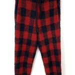 SKIMS  Cozy Knit Jogger Pants Red Buffalo Plaid Women's Size L/XL Photo 0