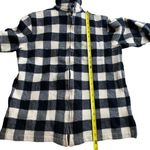 Ralph Lauren Womens L Buffalo Plaid Shacket Black and Ivory Full Zip 100% Wool Size L Photo 6