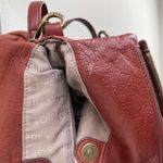 Margot NYC MARGOT Cognac Brown Supple Leather Boho Double Zip Messenger Crossbody Bag Purse Photo 14