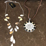 Cookie Lee ‎ genuine shell necklace + abalone swirl Photo 0