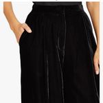Club Monaco High-Rise Velvet Trousers Size 4 Black Luxe Holiday Party Pants ✔️ Photo 1