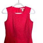 Banana Republic Sheath Cocktail Dress Womens 4 Red Textured Sleeveless Photo 1