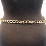 Chico's MIxed Bronze Tone Metal Stones Textured Carved Chain Belt 41" Long Photo 6