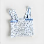 Reformation  Eloise Blue And White Floral Linen Tank In Orlaya Pattern-Size 10‎ Photo 5