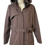 Gerry Softshell Belted Jacket Womens S Removable Hood Warm Faux Fur Coat Red Photo 0