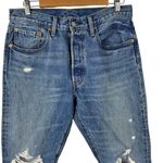 Levi's 501S Skinny Jeans in Old Hangouts Button Fly Denim Size 30 Distressed Mom Photo 3