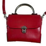 Red Mini Crossbody Bag – Silver Handle Studded Accents Small Purse Photo 0