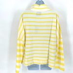 Addison Bay Womens Stripe 1/4 Zip Cotton Delancey Pullover Yellow Large NWT Photo 2