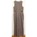 Modcloth NEW NWT Plaid Appeal Vest Jumpsuit Tan Brown Blue Sleeveless Retro 70s Photo 11
