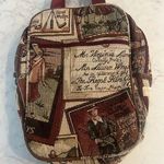 Tapestry Golf Shoe Bag Travel Tote Zip Pouch Golfing Women Golfers EUC Tan Photo 0