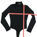 Madewell  High Neck Bodysuit Sz Sz S Black Grunge Whimsygoth Stretch Business NWT Photo 6