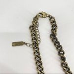 BaubleBar  Aqua‎ trio rhinestone statement necklace antiqued chain Photo 7