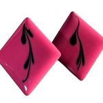 Women's Diamond Shaped Earrings Stud Jewelry Flat Back Hot Pink Accessory Photo 2