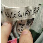 Jamie & Layla NWT Size Large Tropical Hawaiian Shark Bite Sleeveless Midi Dress Green Photo 4