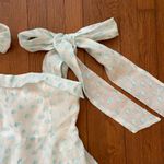 NWT Mable Goldie Blue Dot Tie Bow Mini Fit & Flare Dress Photo 2