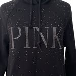 PINK - Victoria's Secret PINK Victoria’s Secret Everyday Black Rhinestone Fleece Cropped Hoodie XS Photo 4