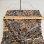 Strapless Paisley Print Halter Mini Dress Pearl Neckline Size Small Y2k Glam Brown Photo 8