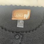 Everything Alpaca size medium Black floral cardigan wool Women's Black Sweater Photo 1