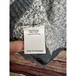LL Bean Signature Sweater Dress Cotton Linen Cable Knit Mock Neck Women Small Gray Photo 2