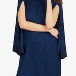 Anthropologie Cleobella Bengal Navy Embroidered Dress Split Bell Sleeves Photo 0