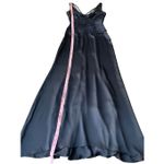 Elie Tahari Ellie Tahari 100% Silk Black Maxi Formal Dress Photo 11