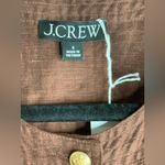 J.Crew Elegant Brown Zip Up Short Sleeve Dress. Size-6 Photo 3