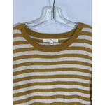 Love Tree Women's Mustard / White Tight Knit Pullover Long Sleeve Sweater Size L Photo 2