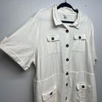 C Est.1946 Linen Blend Coastal Grandma Lagenlook Beach Cottage Dress Size 26/28W White Photo 5