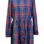 J.Crew Stewart Tartan Plaid Mini Shirt Dress Womens Size 12 Holiday Preppy Photo 0